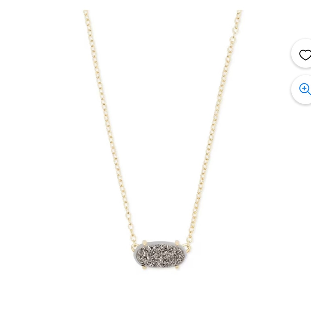 Kendra Scott Ever Pendant Necklace in Drusy, 14k Gold-Plated